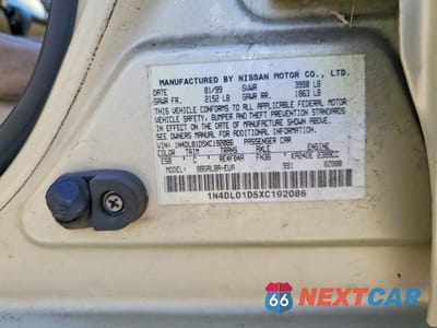 Zdjęcie 12 z 12 samochodu: 1999 NISSAN ALTIMA XE VIN:1N4DL01D5XC192086 - miniatura