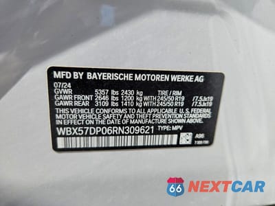 Zdjęcie 14 z 14 samochodu: 2024 BMW X3 XDRIVE30I VIN:WBX57DP06RN309621 - miniatura