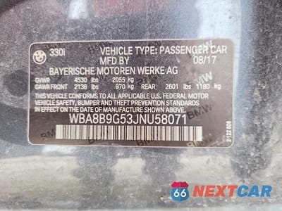 Zdjęcie 12 z 12 samochodu: 2018 BMW 330 I VIN:WBA8B9G53JNU58071 - miniatura