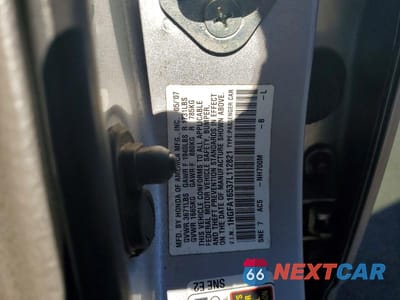 Zdjęcie 12 z 12 samochodu: 2007 HONDA CIVIC LX VIN:1HGFA16537L112821 - miniatura
