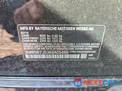Zdjęcie 12 z 12 samochodu: 2019 BMW 330XI VIN:3MW5R7J53K8A05469 - miniatura