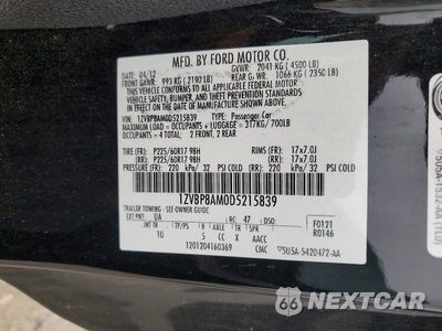 Zdjęcie 12 z 12 samochodu: 2013 FORD MUSTANG VIN:1ZVBP8AM0D5215839 - miniatura