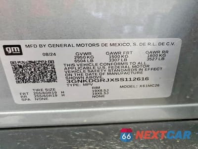 Zdjęcie 12 z 12 samochodu: 2025 CHEVROLET BLAZER LT VIN:3GNKDGRJXSS112616 - miniatura