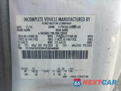 Zdjęcie 10 z 10 samochodu: 2017 FORD F650 SUPER DUTY VIN:1FDNF6DE8HDB04698 - miniatura