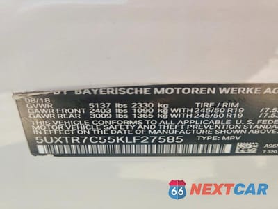 Zdjęcie 13 z 13 samochodu: 2019 BMW X3 SDRIVE30I VIN:5UXTR7C55KLF27585 - miniatura