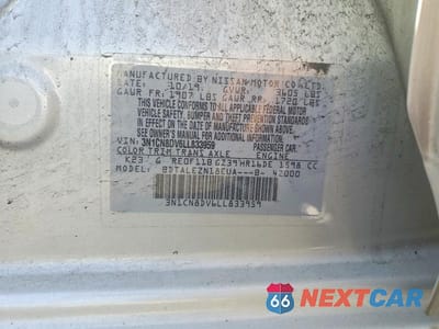 Zdjęcie 13 z 13 samochodu: 2020 NISSAN VERSA S VIN:3N1CN8DV6LL833959 - miniatura
