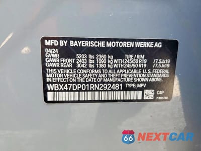 Zdjęcie 13 z 13 samochodu: 2024 BMW X3 SDRIVE30I VIN:WBX47DP01RN292481 - miniatura
