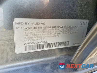 Zdjęcie 12 z 12 samochodu: 2015 AUDI S4 PREMIUM PLUS VIN:WAUBGAFL9FA079583 - miniatura