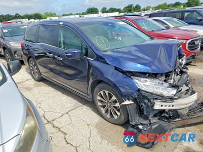 Czwarte zdjęcie samochodu z boku: 2022 HONDA ODYSSEY EXL VIN:5FNRL6H75NB060786 - miniatura