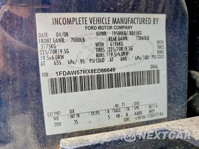 Zdjęcie 12 z 12 samochodu: 2008 FORD F550 SUPER DUTY VIN:1FDAW57RX8ED86649 - miniatura