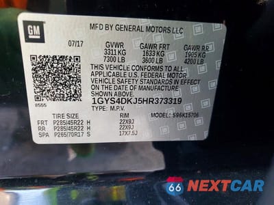 Zdjęcie 13 z 13 samochodu: 2017 CADILLAC ESCALADE PLATINUM VIN:1GYS4DKJ5HR373319 - miniatura