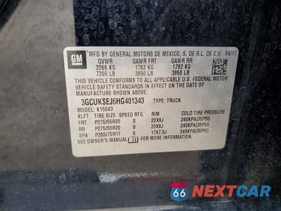 Zdjęcie 12 z 12 samochodu: 2017 CHEVROLET SILVERADO K1500 LTZ VIN:3GCUKSEJ6HG401343 - miniatura