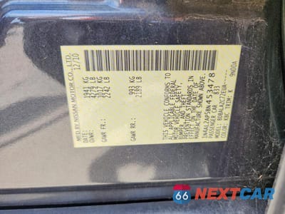 Zdjęcie 12 z 12 samochodu: 2011 NISSAN ALTIMA 2.5 VIN:1N4AL2AP5BN453478 - miniatura