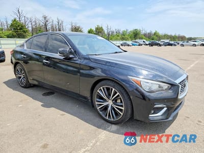 Czwarte zdjęcie samochodu z boku: 2019 INFINITI Q50 3.0T LUXE VIN:JN1EV7AR1KM550481 - miniatura