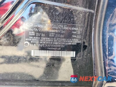 Zdjęcie 12 z 12 samochodu: 2018 HYUNDAI SONATA SE VIN:5NPE24AF8JH598384 - miniatura