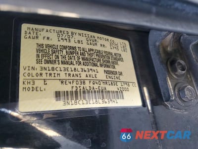 Zdjęcie 12 z 12 samochodu: 2008 NISSAN VERSA 1.8 S VIN:3N1BC13E18L363941 - miniatura