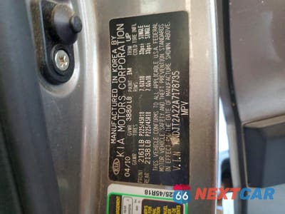 Zdjęcie 12 z 12 samochodu: 2010 KIA SOUL + VIN:KNDJT2A22A7178735 - miniatura