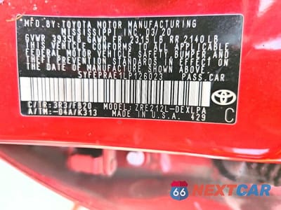 Zdjęcie 12 z 12 samochodu: 2020 TOYOTA COROLLA LE VIN:5YFEPRAE1LP126023 - miniatura
