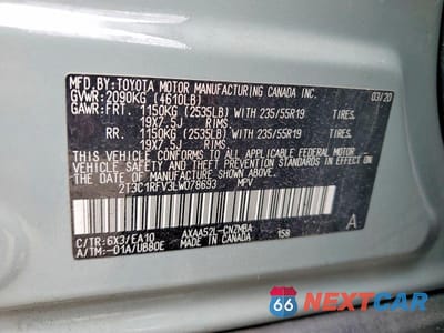 Zdjęcie 14 z 14 samochodu: 2020 TOYOTA RAV4 XLE PREMIUM VIN:2T3C1RFV3LW078693 - miniatura