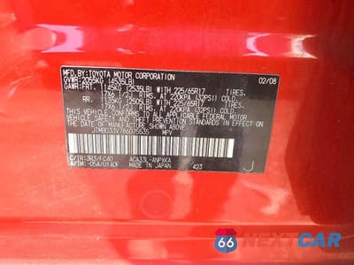 Zdjęcie 13 z 13 samochodu: 2008 TOYOTA RAV4 BASE VIN:JTMBD33V786075535 - miniatura