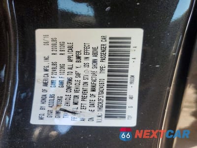 Zdjęcie 12 z 12 samochodu: 2016 HONDA ACCORD LX VIN:1HGCR2F37GA240670 - miniatura