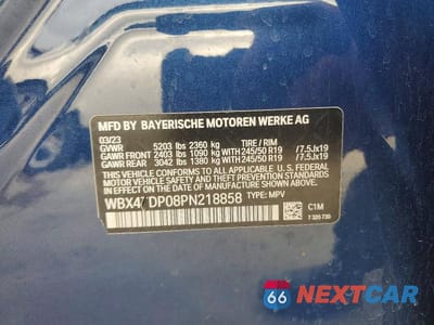 Zdjęcie 13 z 13 samochodu: 2023 BMW X3 SDRIVE30I VIN:WBX47DP08PN218858 - miniatura
