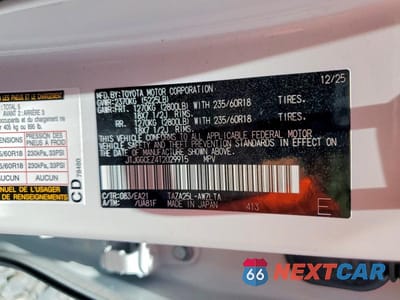 Zdjęcie 12 z 12 samochodu: 2026 LEXUS NX 350 PREMIUM VIN:JTJGGCEZ4T2029915 - miniatura