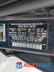 Zdjęcie 13 z 13 samochodu: 2012 HYUNDAI SANTA FE LIMITED VIN:5XYZKDAG0CG103230 - miniatura