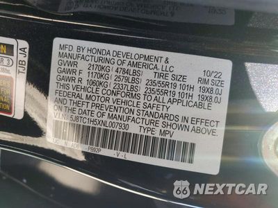 Zdjęcie 14 z 14 samochodu: 2022 ACURA RDX TECHNOLOGY VIN:5J8TC1H5XNL007930 - miniatura