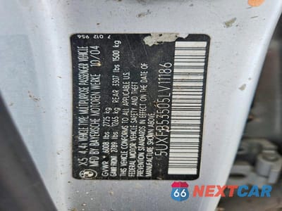 Zdjęcie 12 z 12 samochodu: 2005 BMW X5 4.4I VIN:5UXFB53505LV11186 - miniatura