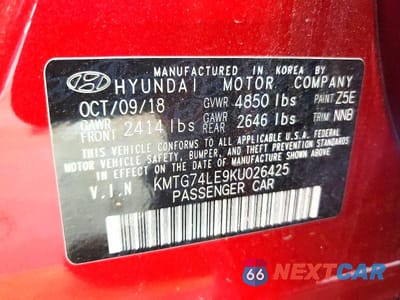 Zdjęcie 12 z 12 samochodu: 2019 GENESIS G70 ELITE VIN:KMTG74LE9KU026425 - miniatura
