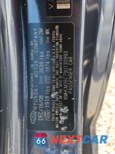 Zdjęcie 12 z 12 samochodu: 2009 HYUNDAI ACCENT GS VIN:KMHCM36C79U130993 - miniatura