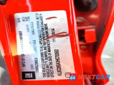 Zdjęcie 13 z 13 samochodu: 2017 CHEVROLET SPARK 1LT VIN:KL8CD6SA3HC753552 - miniatura