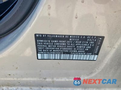 Zdjęcie 12 z 12 samochodu: 2014 VOLKSWAGEN JETTA BASE VIN:3VW2K7AJ2EM298815 - miniatura