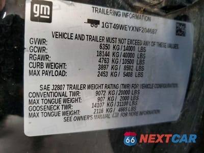Zdjęcie 13 z 13 samochodu: 2022 GMC SIERRA K3500 DENALI VIN:1GT49WEYXNF204687 - miniatura