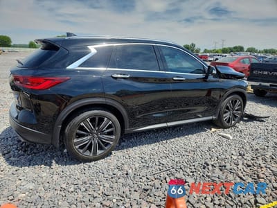 Trzecie zdjęcie samochodu z tyłu: 2022 INFINITI QX50 LUXE VIN:3PCAJ5BB8NF121168 - miniatura