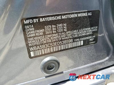 Zdjęcie 12 z 12 samochodu: 2014 BMW 535 XI VIN:WBA5B3C53ED538598 - miniatura