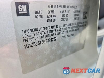 Zdjęcie 13 z 13 samochodu: 2016 CHEVROLET MALIBU LS VIN:1G1ZB5ST5GF339262 - miniatura