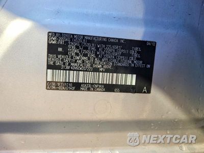 Zdjęcie 12 z 12 samochodu: 2012 TOYOTA RAV4 BASE VIN:2T3BF4DV6CW207223 - miniatura