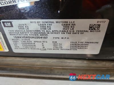Zdjęcie 13 z 13 samochodu: 2017 CHEVROLET TRAVERSE LT VIN:1GNKVGKD9HJ264107 - miniatura