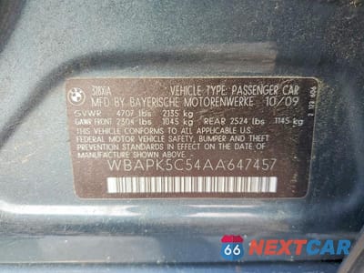 Zdjęcie 12 z 12 samochodu: 2010 BMW 328 XI SULEV VIN:WBAPK5C54AA647457 - miniatura