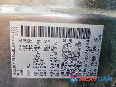 Zdjęcie 13 z 13 samochodu: 2023 NISSAN ROGUE S VIN:5N1BT3AB2PC856244 - miniatura