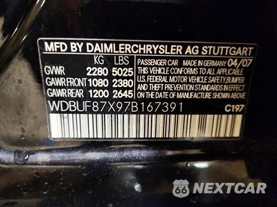 Zdjęcie 12 z 12 samochodu: 2007 MERCEDES-BENZ E 350 4MATIC VIN:WDBUF87X97B167391 - miniatura