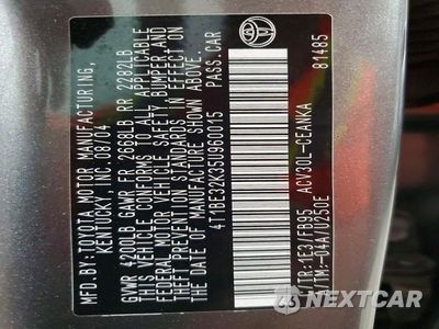 Zdjęcie 12 z 12 samochodu: 2005 TOYOTA CAMRY LE VIN:4T1BE32K35U960015 - miniatura