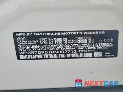 Zdjęcie 14 z 14 samochodu: 2024 BMW X3 XDRIVE30I VIN:WBX57DP07RN302712 - miniatura