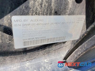 Zdjęcie 12 z 12 samochodu: 2014 AUDI A4 PREMIUM VIN:WAUBFAFL7EN036094 - miniatura
