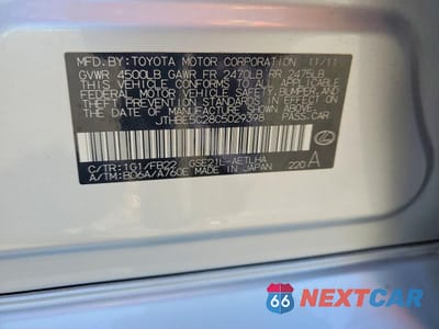 Zdjęcie 12 z 12 samochodu: 2012 LEXUS IS 350 VIN:JTHBE5C28C5029398 - miniatura