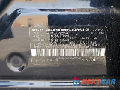 Zdjęcie 13 z 13 samochodu: 2019 MITSUBISHI OUTLANDER SE VIN:JA4AZ3A3XKZ021032 - miniatura