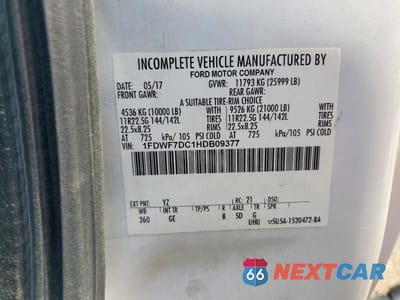 Zdjęcie 12 z 12 samochodu: 2017 FORD F750 SUPER DUTY BOX TRUCK VIN:1FDWF7DC1HDB09377 - miniatura