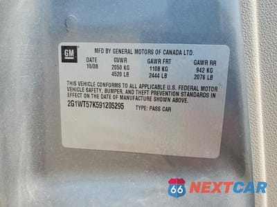 Zdjęcie 13 z 13 samochodu: 2009 CHEVROLET IMPALA 1LT VIN:2G1WT57K591205295 - miniatura
